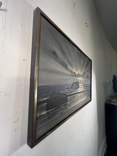 PIERRE MAXIM MID CENTURY AFTER THE STORM OIL PAINTING BY PIERRE MAXIM