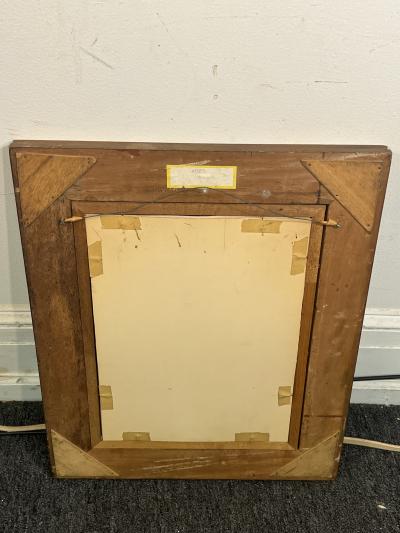 PIERRE MAXIM MID CENTURY PURPLE AND BLUE FLOWERS IN VASE WATERCOLOR BY PIERRE MAXIM