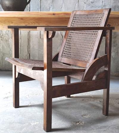 PIERRRE DARIEL Pierre Dariel exceptional documented set of 4 Hendaye chairs