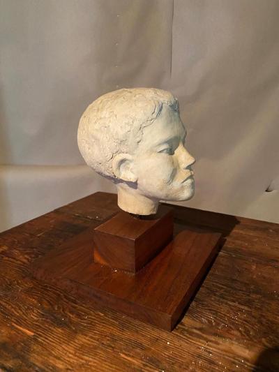PLASTER SCULPTURE BUST OF YOUNG BOY