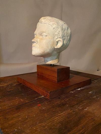 PLASTER SCULPTURE BUST OF YOUNG BOY