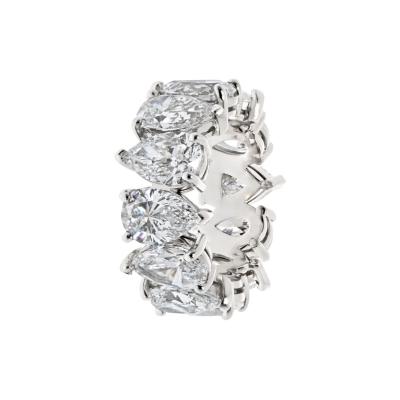 PLATINUM 10 87CTTW PEAR CUT DIAMOND GIA CERTIFIED ETERNITY BAND