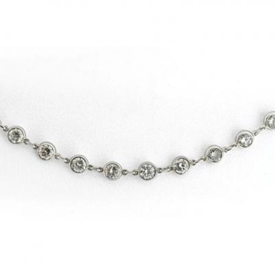 PLATINUM 11 57CTTW DIAMOND BY THE YARD NECKLACE