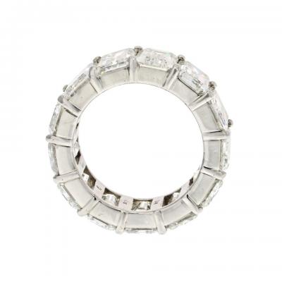 PLATINUM 13 38CTS EMERALD CUT DIAMOND ETERNITY ETERNITY BAND