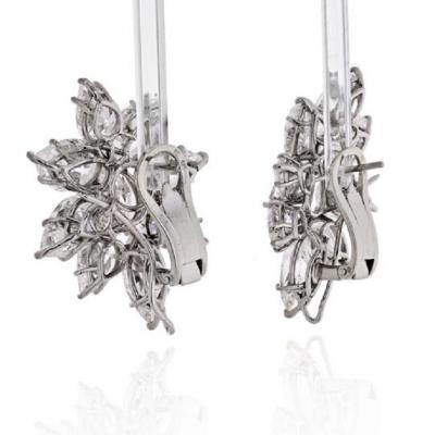PLATINUM 18K YELLOW GOLD GIA CERTIFIED DIAMOND EARRINGS