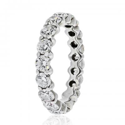 PLATINUM 2 50 CARAT ROUND CUT DIAMOND ETERNITY ETERNITY BAND