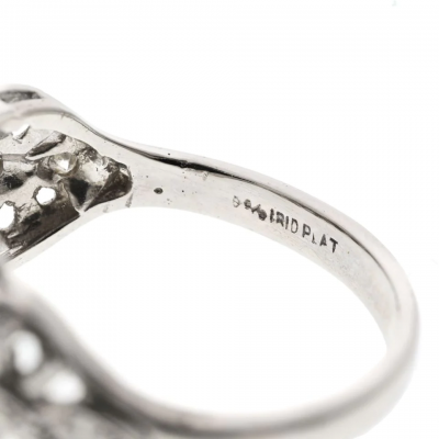 PLATINUM 2 50CTTW DECO DIAMOND THREE STONE RIGHT HAND RING