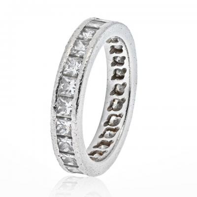 PLATINUM 2 75 CARAT PRINCESS CUT DIAMOND ETERNITY ETERNITY BAND