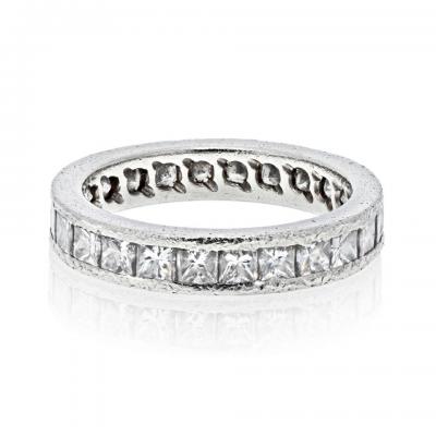 PLATINUM 2 75 CARAT PRINCESS CUT DIAMOND ETERNITY ETERNITY BAND