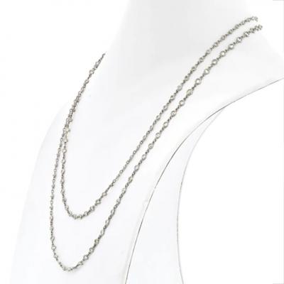 PLATINUM 20 00CTTW DIAMOND BY THE YARD CHAIN NECKLACE