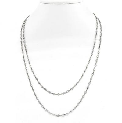 PLATINUM 20 00CTTW DIAMOND BY THE YARD CHAIN NECKLACE