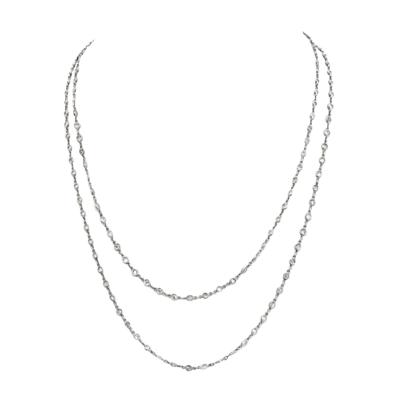 PLATINUM 20 00CTTW DIAMOND BY THE YARD CHAIN NECKLACE