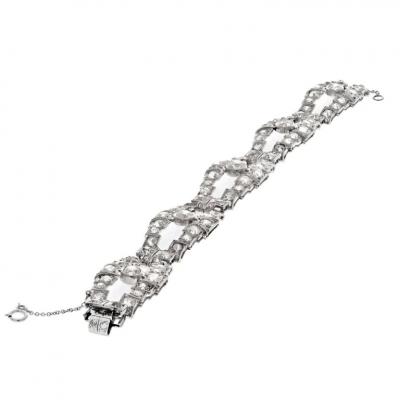 PLATINUM 20 CARATS OLD MINE OPEN LINK BRACELET
