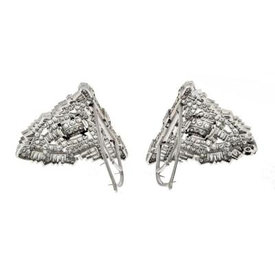 PLATINUM 25 CARAT ART DECO DIAMOND DOUBLE CLIP BROOCH