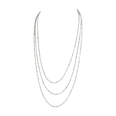 PLATINUM 29 50CTTW MARQUISE CUT DIAMOND BY THE YARD 70 INCHES NECKLACE