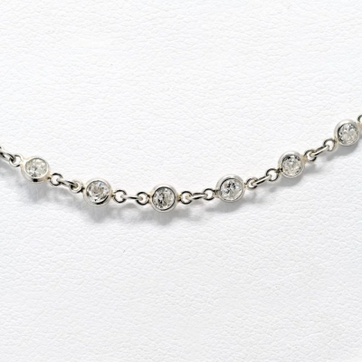 PLATINUM 48 INCHES DIAMOND BY THE YARD CHAIN NECKLACE