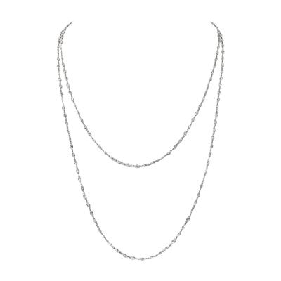 PLATINUM 48 INCHES DIAMOND BY THE YARD CHAIN NECKLACE