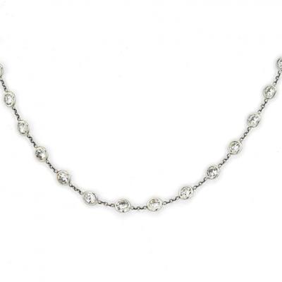 PLATINUM 7 CARAT 17 INCHES DIAMOND BY THE YARD NECKLACE