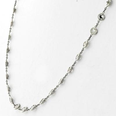 PLATINUM 7 CARAT 17 INCHES DIAMOND BY THE YARD NECKLACE