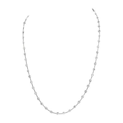 PLATINUM 7 CARAT 17 INCHES DIAMOND BY THE YARD NECKLACE