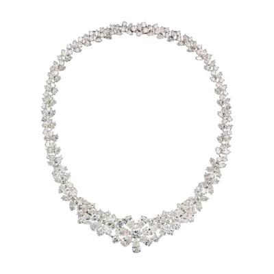 PLATINUM 75 00CTS DIAMOND COLLAR NECKLACE