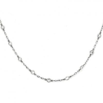 PLATINUM DIAMOND BY THE YARD 2 85CTTW NECKLACE