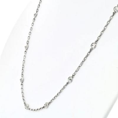 PLATINUM OLD MINE DIAMOND BY THE YARD CHAIN 2 75CTTW NECKLACE