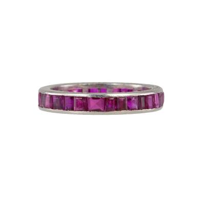 PLATINUM RUBY ETERNITY BAND