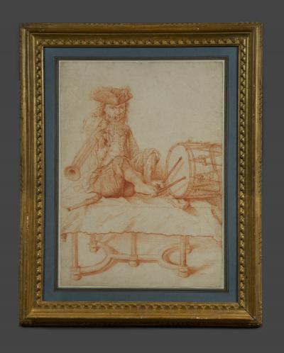 PORTRAIT OF AN ARMLESS MUSICIAN PERFORMER PROBABLY REPRESENTING JOHN VALERIUS