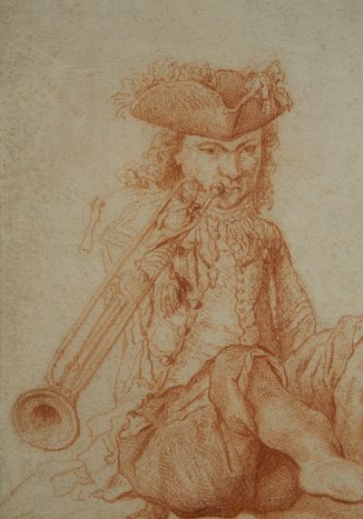 PORTRAIT OF AN ARMLESS MUSICIAN PERFORMER PROBABLY REPRESENTING JOHN VALERIUS