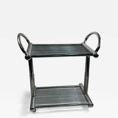 POST MODERN CHROME BAR CART