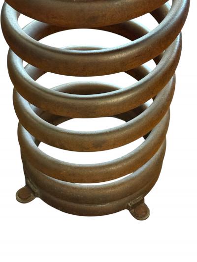 POST MODERN METAL SPRING COIL BAR STOOLS