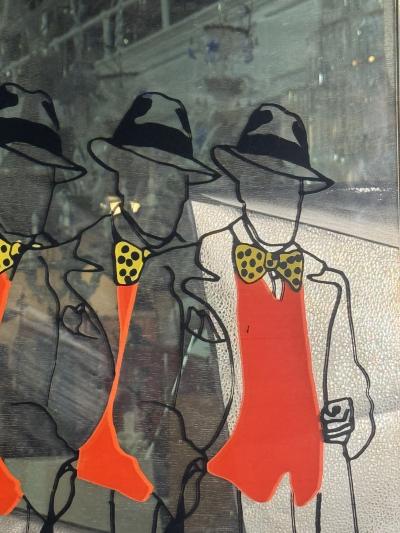 POST MODERN SHARP DRESSED MEN MOTIF MIRROR