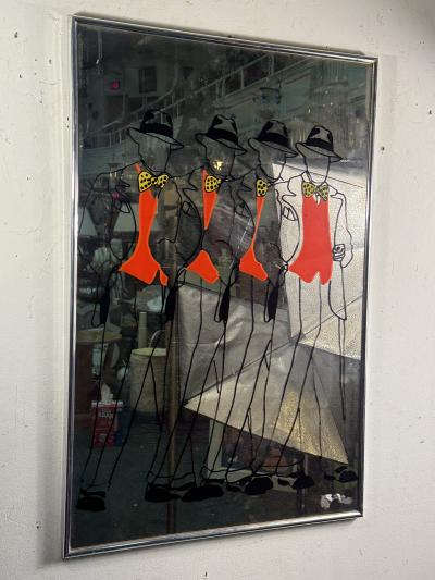 POST MODERN SHARP DRESSED MEN MOTIF MIRROR