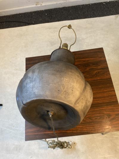 POST MODERNIST ORGANIC BRUTALIST FORM POTTERY LAMP