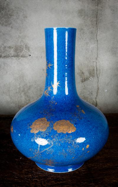 POWDER BLUE CHINESE VASES