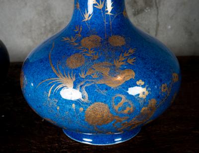 POWDER BLUE CHINESE VASES