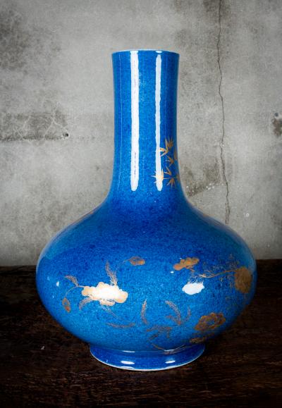 POWDER BLUE CHINESE VASES