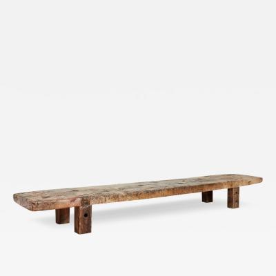 PRIMITIVE FRENCH BENCH COFFEE TABLE