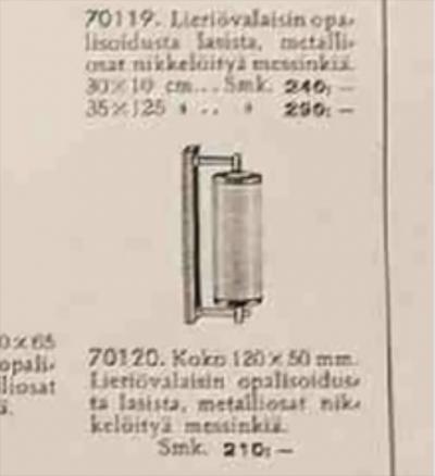 Paavo Tynell 1930s Finnish Cylindrical Glass Plug in Wall Lamp in the Manner of Paavo Tynell