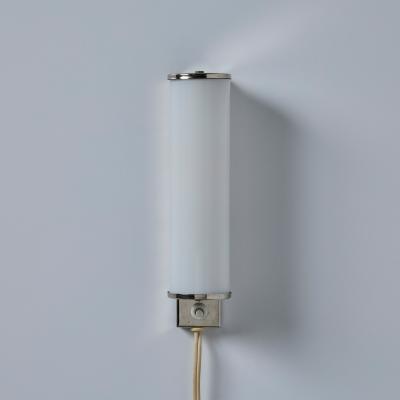 Paavo Tynell 1930s Finnish Cylindrical Glass Plug in Wall Lamp in the Manner of Paavo Tynell