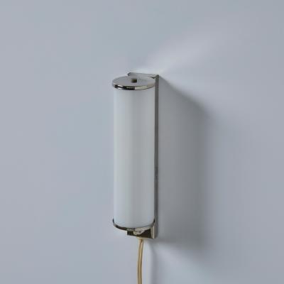 Paavo Tynell 1930s Finnish Cylindrical Glass Plug in Wall Lamp in the Manner of Paavo Tynell
