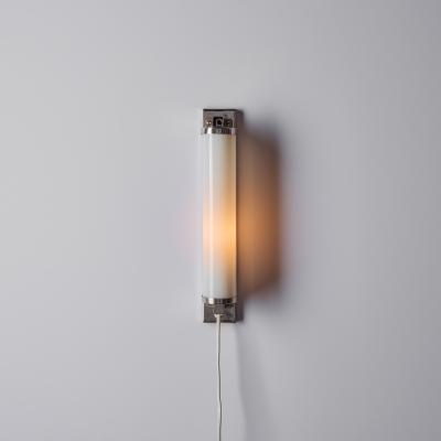 Paavo Tynell 1930s Finnish Cylindrical Glass Plug in Wall Lamp in the Manner of Paavo Tynell