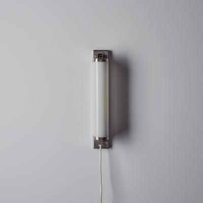 Paavo Tynell 1930s Finnish Cylindrical Glass Plug in Wall Lamp in the Manner of Paavo Tynell