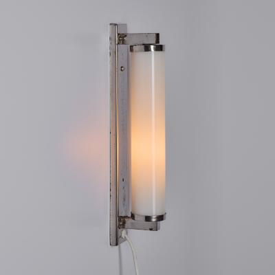 Paavo Tynell 1930s Finnish Cylindrical Glass Plug in Wall Lamp in the Manner of Paavo Tynell