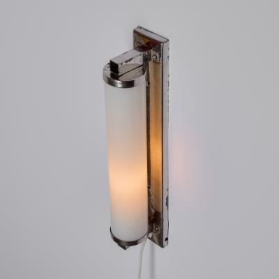Paavo Tynell 1930s Finnish Cylindrical Glass Plug in Wall Lamp in the Manner of Paavo Tynell
