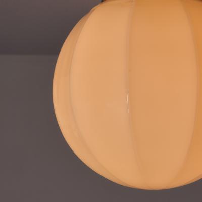 Paavo Tynell 1940s Finnish Geometric Glass and Metal Lamp in the Manner of Paavo Tynell