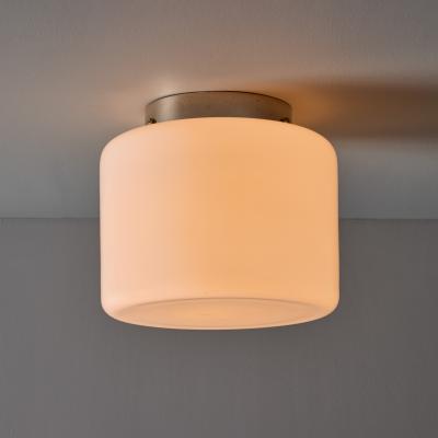 Paavo Tynell 1940s Paavo Tynell Model 2028 Glass Metal Flush Mount for Taito Oy
