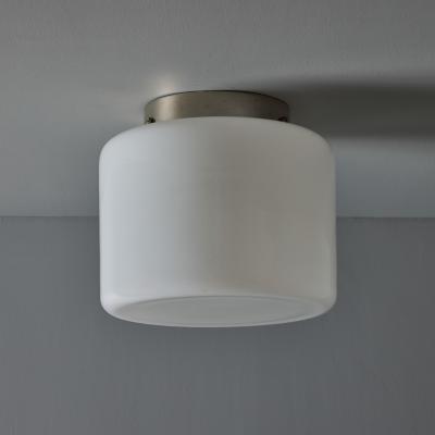 Paavo Tynell 1940s Paavo Tynell Model 2028 Glass Metal Flush Mount for Taito Oy