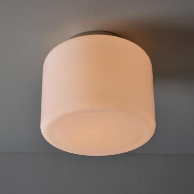 Paavo Tynell 1940s Paavo Tynell Model 2028 Glass Metal Flush Mount for Taito Oy
